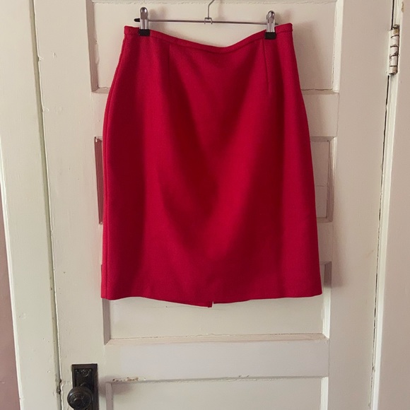 Red Vintage Pencil Skirt - Picture 1 of 4
